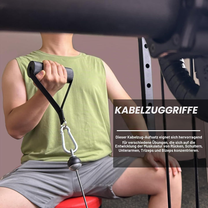 Arm-Wrestling-Griffe, dicke Armwresting-Trainingsgeräte, Lat-Pulldown-Aufsätze, D-Griff, V-Bar-Kabel