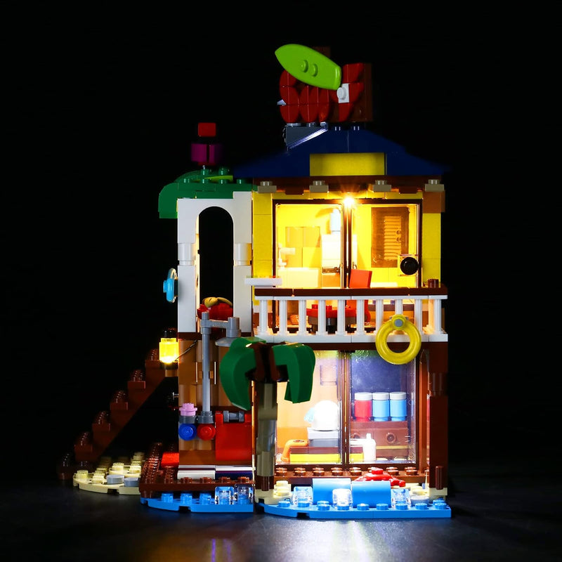 BRIKSMAX Led Beleuchtungsset für Lego Creator Surfer-Strandhaus - Compatible with Lego 31118 Baustei