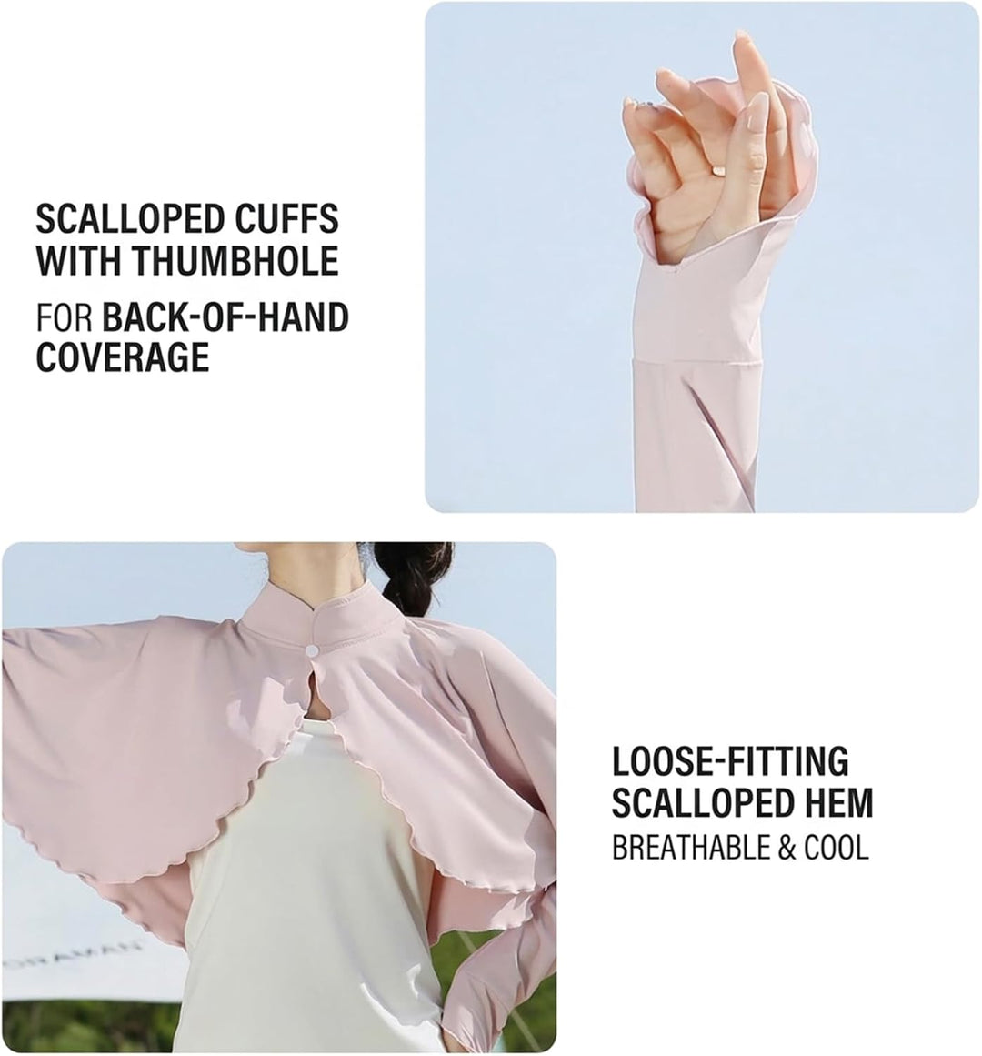 Elegtiskas Women’s Sun Protection Shawl UV Protection Shrug Lightweight Cooling Summer Cover Up for