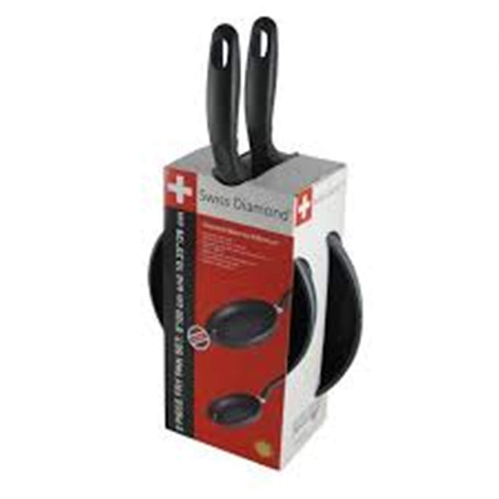 Swiss Diamond 607i Set mit 2 Pfannen, 24 cm und 28 cm, für Induktion, Antihaftbeschichtung, kein PFO