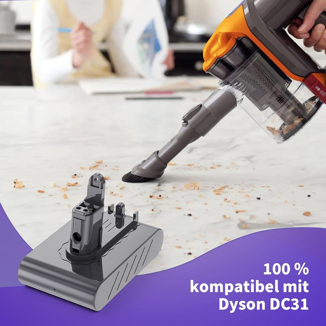 4500mAh Ersatzakku für Dyson DC35, DC45, DC31, DC34, DC44, DC56, DC57 Staubsauger, mit Filter (Nur f