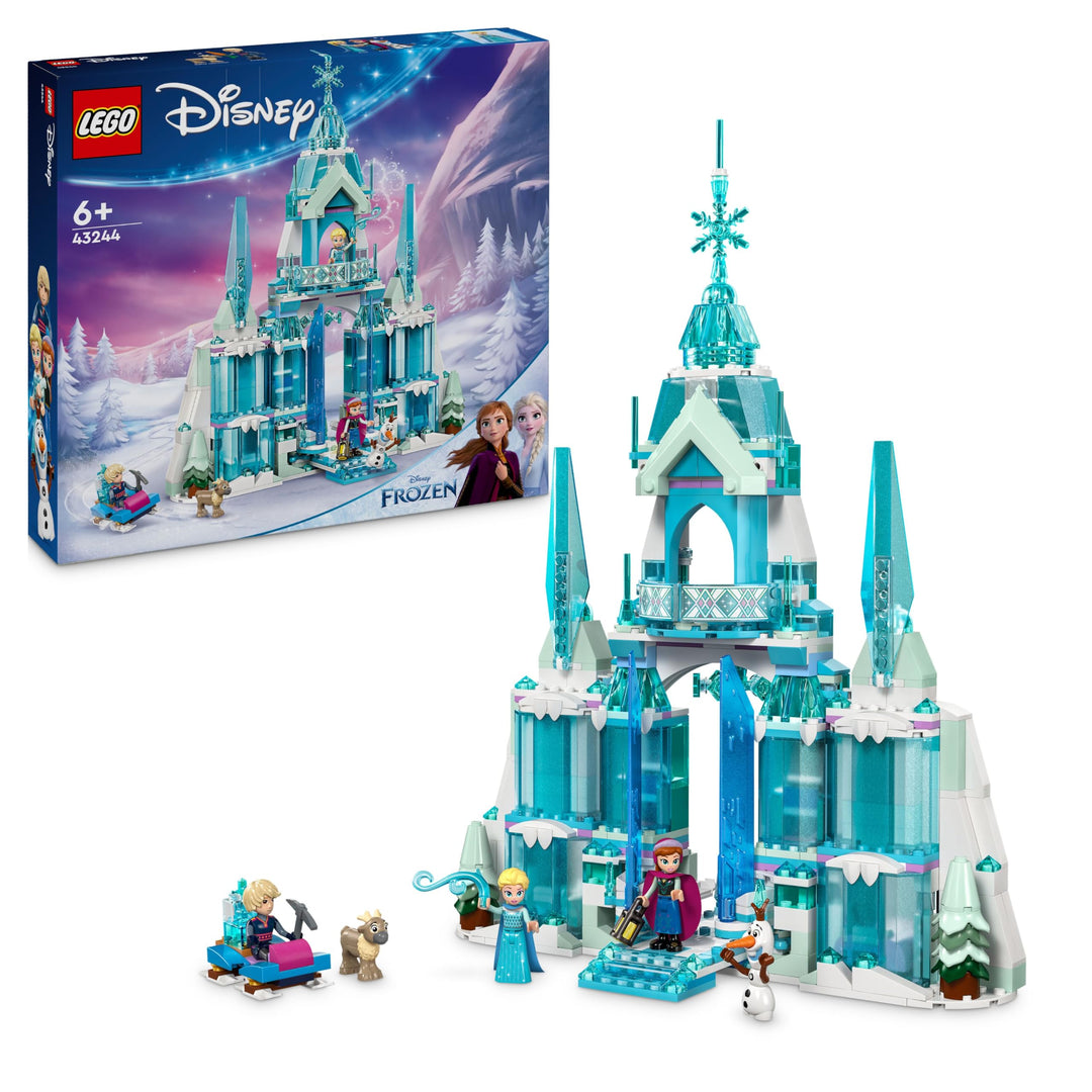 LEGO ǀ Disney Frozen Elsas Winterpalast, BAU- und Spielset für Kinder mit Modell-Palast und Minifigu