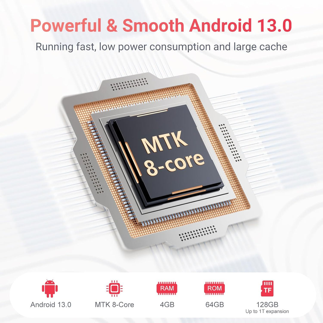 192GB MP3 Player mit Bluetooth und WiFi, Android 13.0, RAM:4GB, 4.0" HD MP4 Player Touchscreen und L