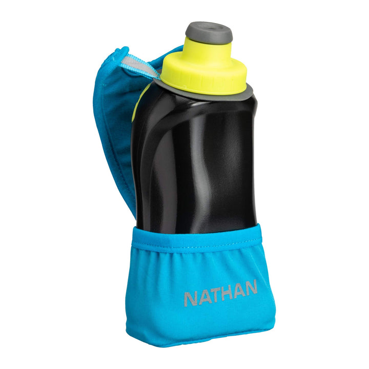Nathan Running Handheld Quick Squeeze. No-Grip Adjustable Hand Strap. 12oz / 18oz / Insulated. Refle