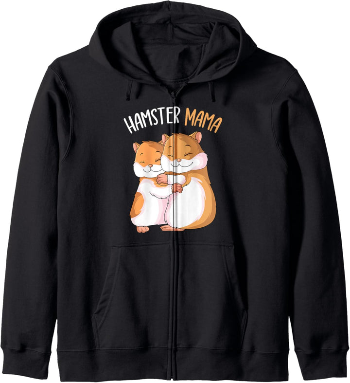 Hamster Mama Mädchen Damen Kapuzenjacke