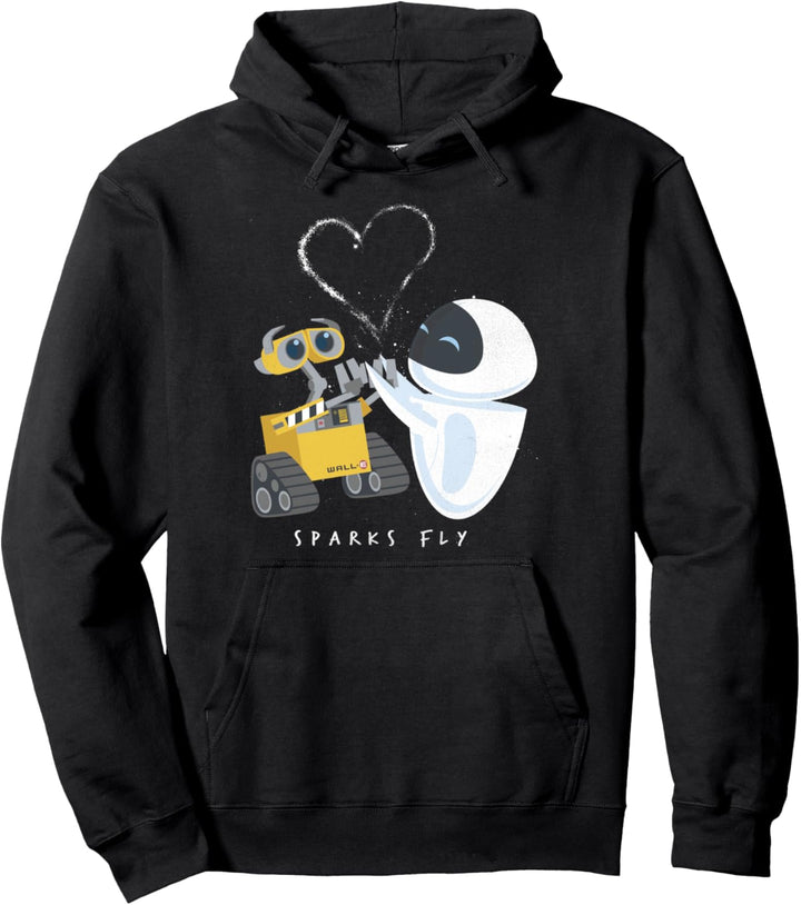 Disney Pixar Wall-E & Eve Sparks Fly Portrait Pullover Hoodie