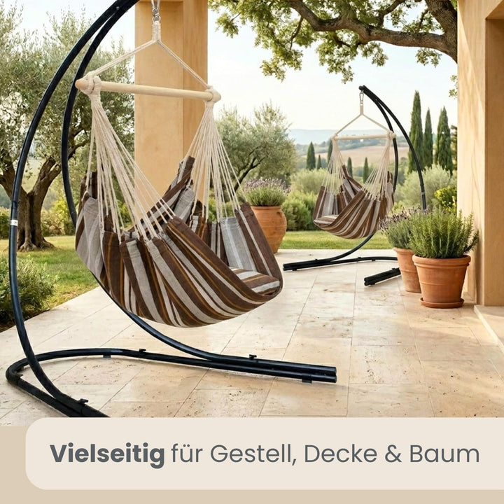 AMANKA XXL Hängesessel 185x130cm für Garten, Balkon & Terrasse - Schwebesessel Belastbar bis 150kg -