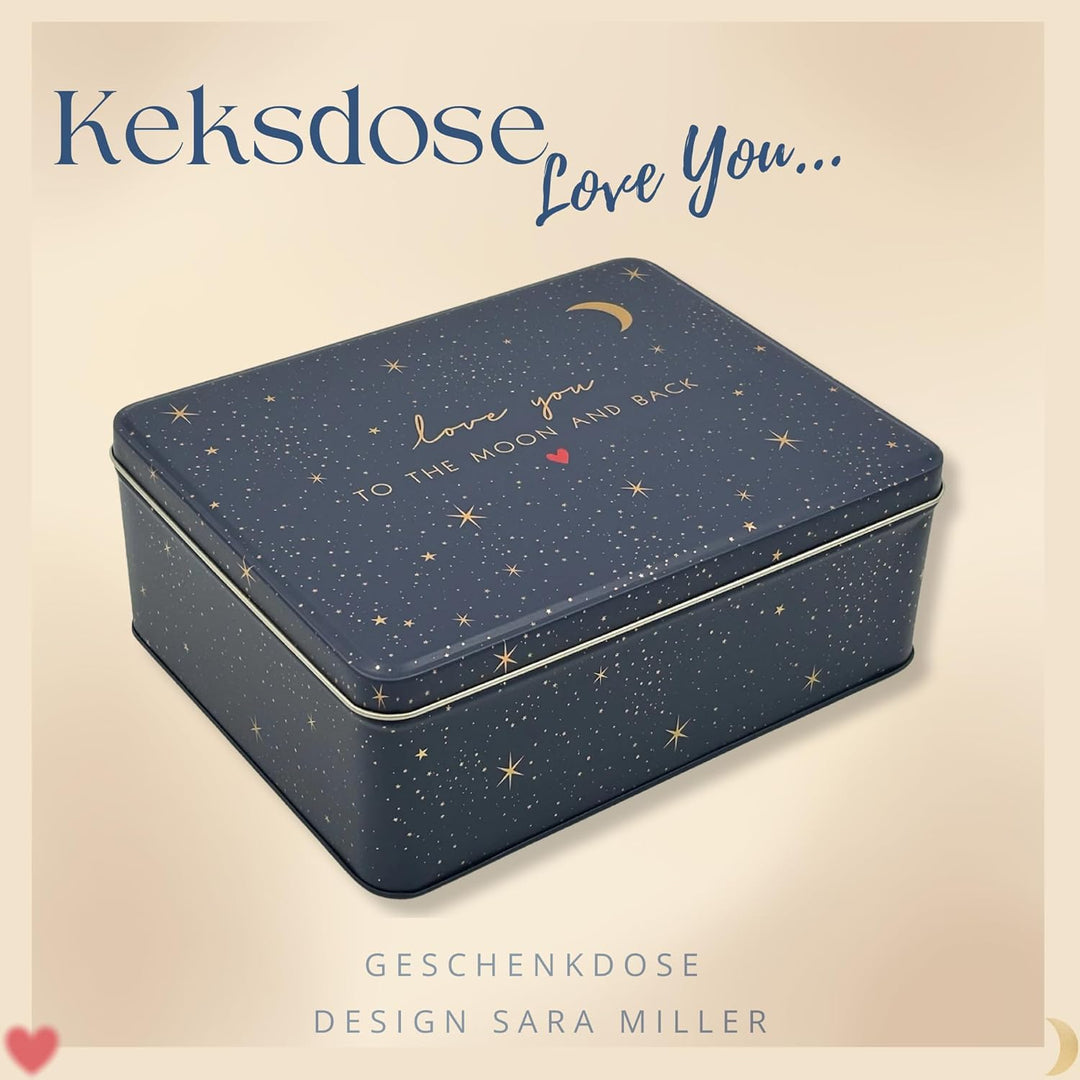 Geschenkdose Design Design Sara Miller - Liebevoll gestaltete rechteckige Vorratsdose - Motiv Love Y