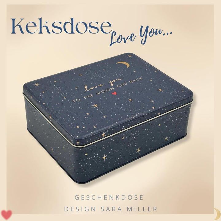 Geschenkdose Design Design Sara Miller - Liebevoll gestaltete rechteckige Vorratsdose - Motiv Love Y