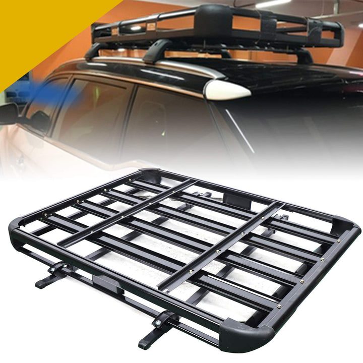 Futchoy Dachgepäckträger für Autos - Gepäckträger aus Aluminium 127x97cm 68kg Tragkraft Gepäck Frach