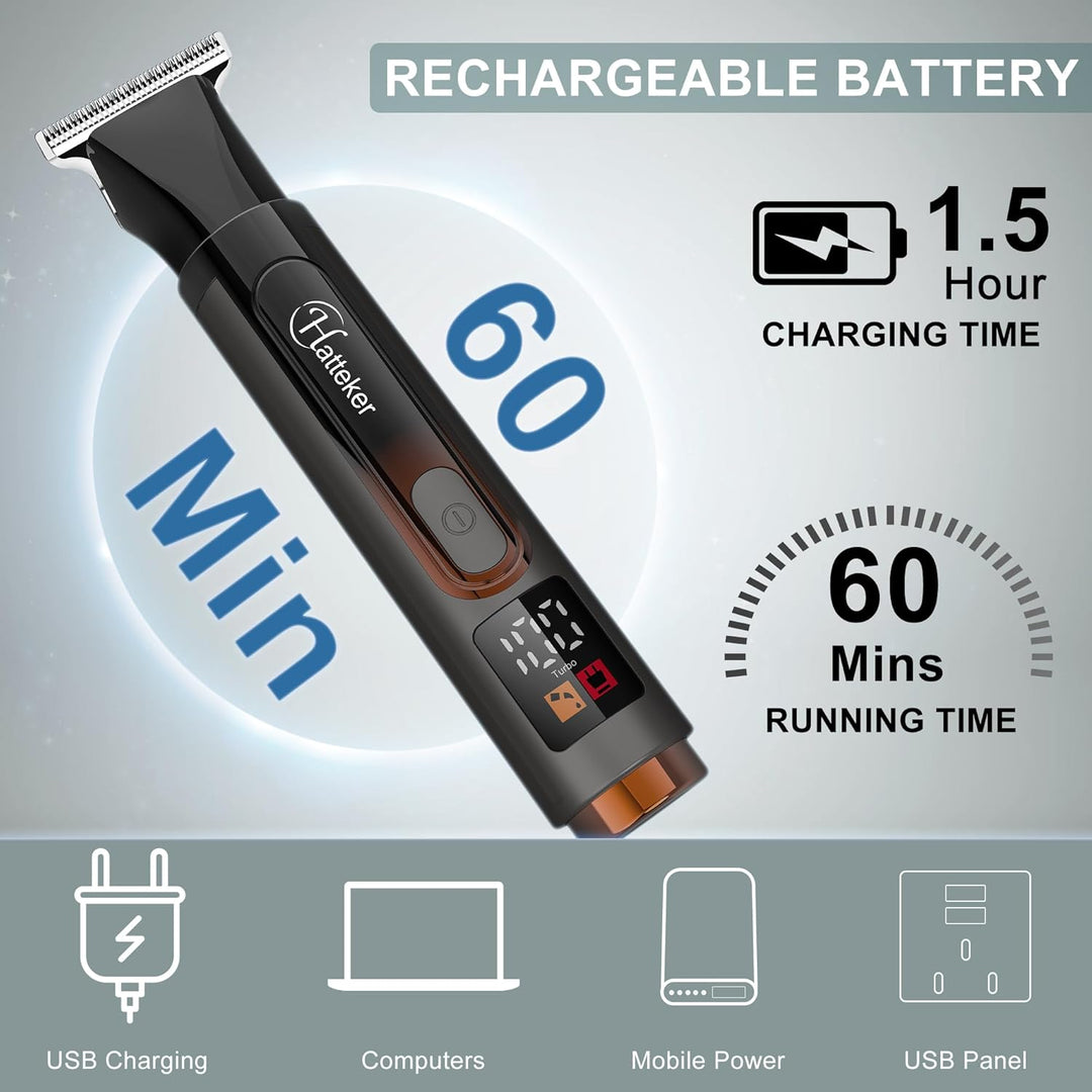 Hatteker Herren-Rückenrasierer Körpertrimmer Elektrischer Body Groomer Gesichts-, Arm-, Kinn-Barttri