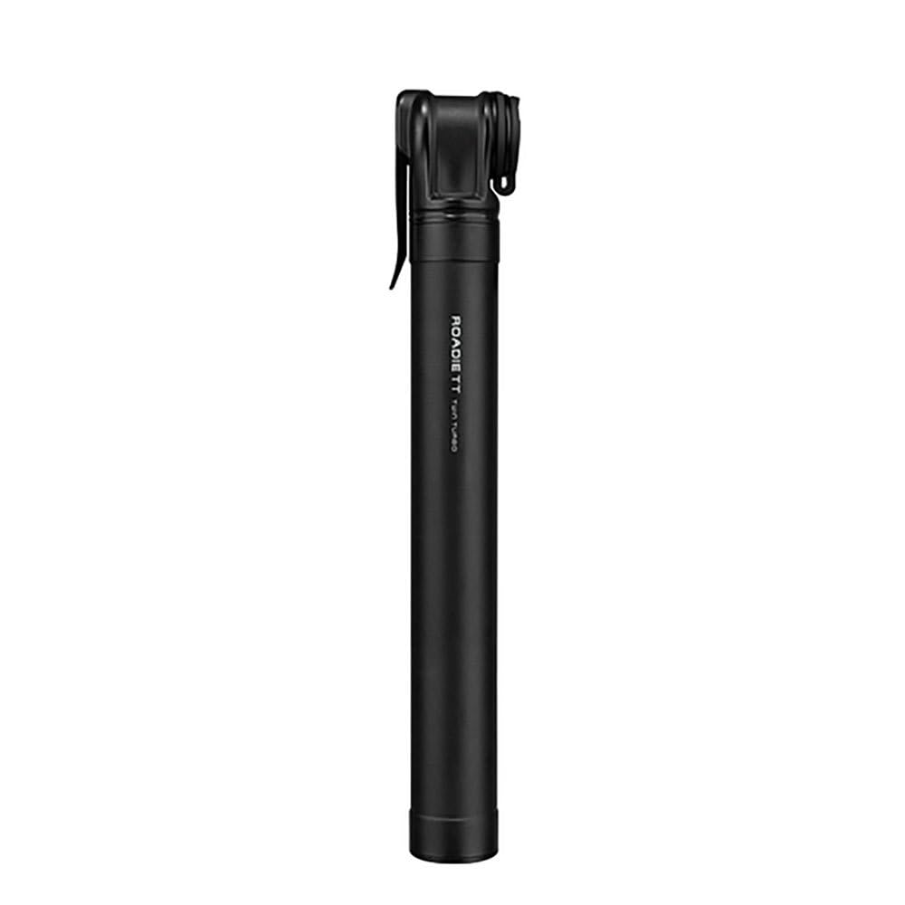 TOPEAK Unisex – Erwachsene Twin Turbo Minipumpe 19,5 cm Schwarz, 19,5 cm Schwarz