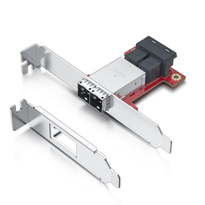 10Gtek Mini SAS Adapter SFF-8643 to SFF-8644 Dual Port Mini SAS Adapter 8643 Slot to 8644 Slot, 8643