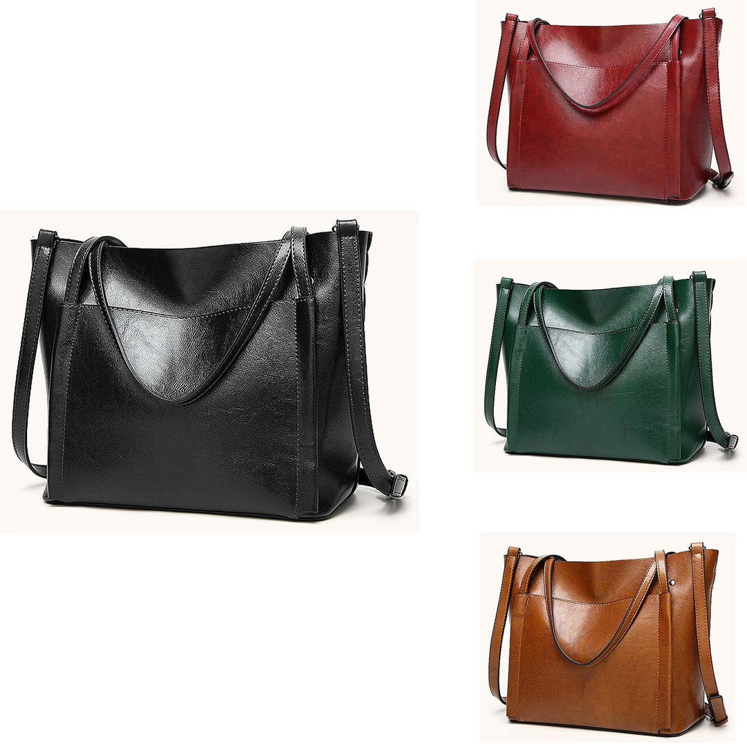 Coolives Damen Gross Shopper Tasche aus PU-Leder mit Schulterriemen Schultertasche Umhängetasche Eim