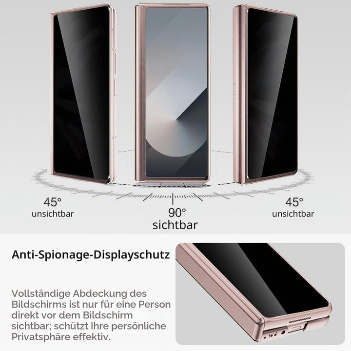 Miimall Kompatibel mit Samsung Galaxy Z Fold 6 Hülle mit Displayschutz Anti-Peeping+Magnetischer Sch