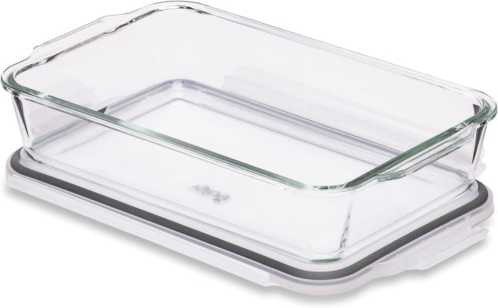 Igluu Meal Prep - Glas-Lasagneform mit luftdichtem Schnappverschluss-Deckel - Grosse rechteckige Bac