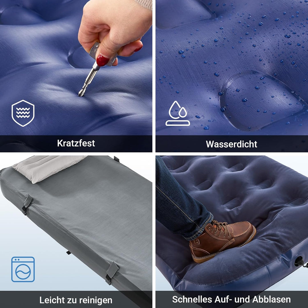 SoBuy Feldbett mit Zelt Grau 4in1 Zelt auf Stelzen mit Rolltasche Wasserdichtes Campingbett Outdoor