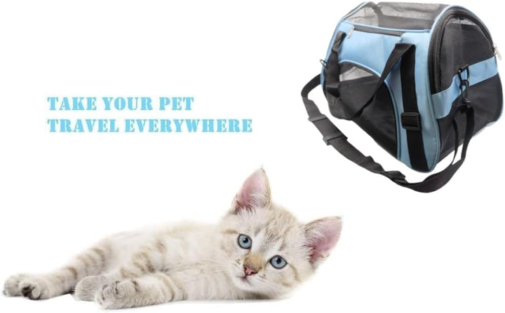 ZaneSun Katzentragetasche, weiche Seiten, Haustier-Reisetragetasche für Katzen, Hunde, Welpen, beque