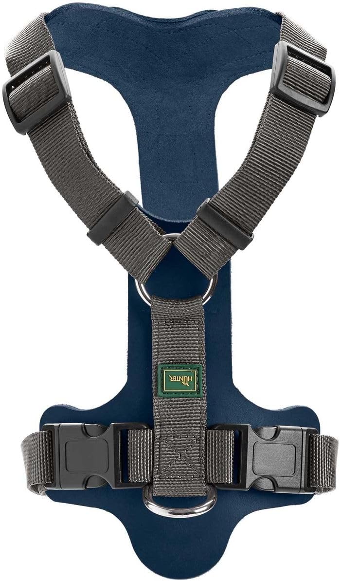 HUNTER AALBORG MIXED Hundegeschirr, M, dunkelblau/grau, 56 - 81 cm dunkelblau/grau 56 - 81 cm, dunke