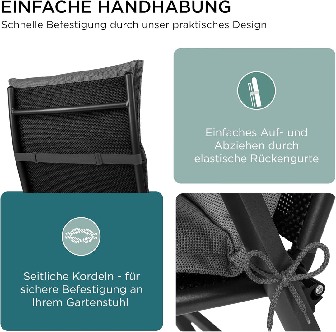 Gartenstuhlauflagen Hochlehner I Extra Dicke Sitzauflagen I Made in EU I Polsterauflagen für Hochleh