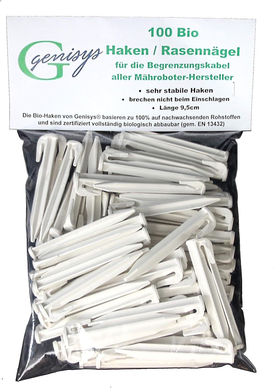 Bio Haken abbaubare Nägel kompatibel für Herkules ® Kabel Befestigung verrottende Heringe auflösende