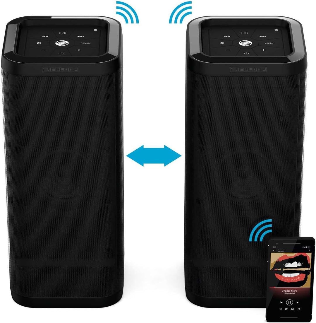 Reloop Groove Blaster Bluetooth® Lautsprecher AUX, NFC, USB Schwarz
