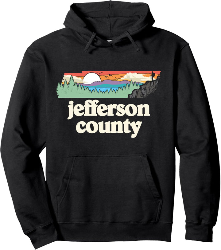 Jefferson County Tennessee Outdoors Retro Nature Graphic Pullover Hoodie