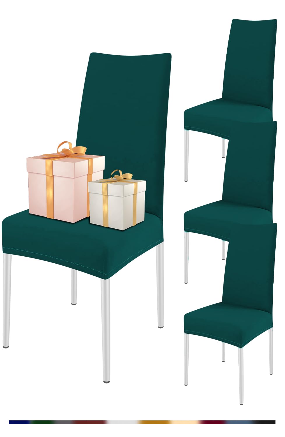 FIGOOO Stuhlhussen 4er Set Stretch Stuhlhussen für Esszimmerstühle Elastisch Moderne Universal Stuhl