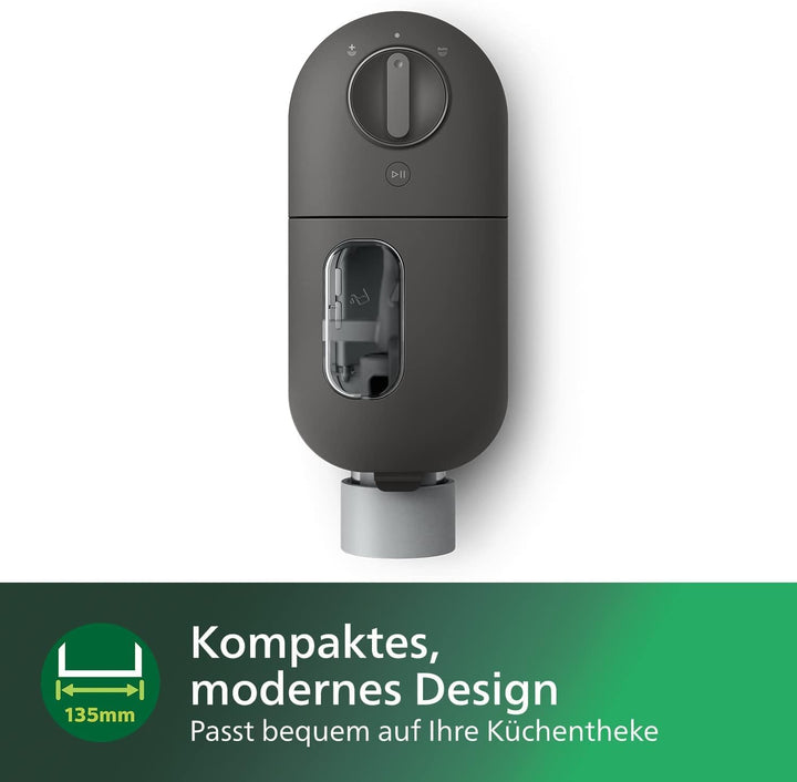 Philips Pastamaker – vollautomatisch, Wiegefunktion, 4 Formaufsätze, weiss/champagnerfarben