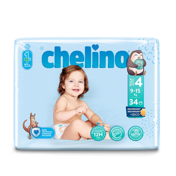 Indas Chelino Fashion & Love Windeln Maxi, Gr. 4 (9-15 kg), ( 6 x 34 Stück )