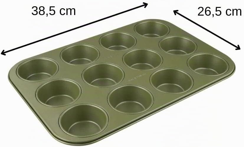 Zenker Muffinform für 12 Stück – Ressourcenschonende und klimaneutrale Backform für Muffins und Cupc