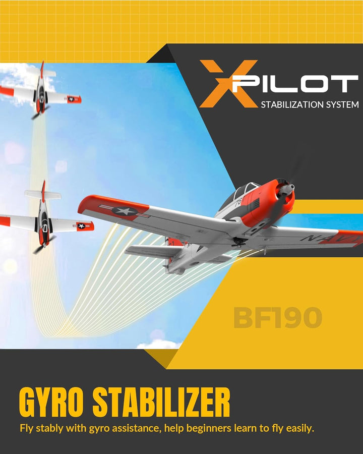 VOLANTEXRC T28 Trojan 4-Kanal RC Flugzeug - RTF Modellflugzeug 2.4GHz, Geeignet für Anfänger, Kinder