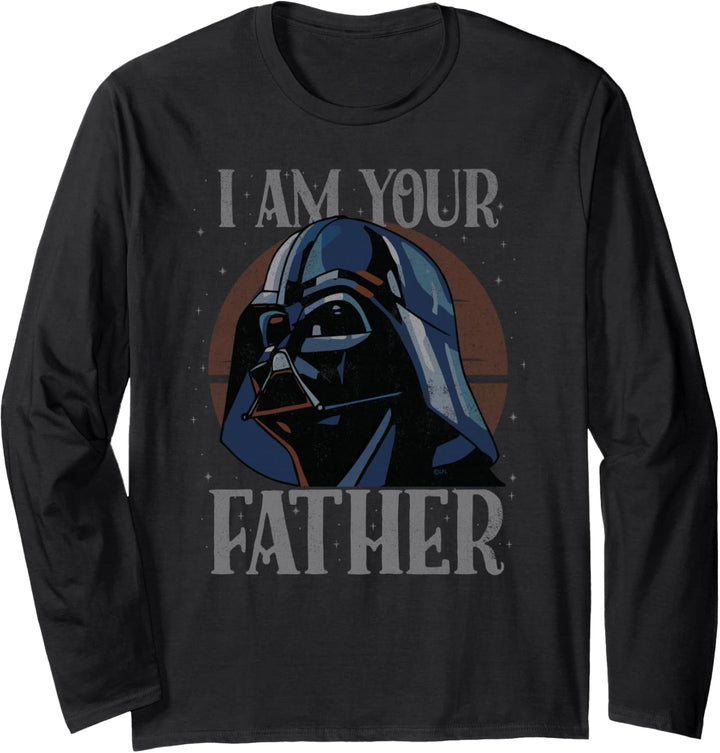 Star Wars Darth Vader I Am Your Father Retro Langarmshirt