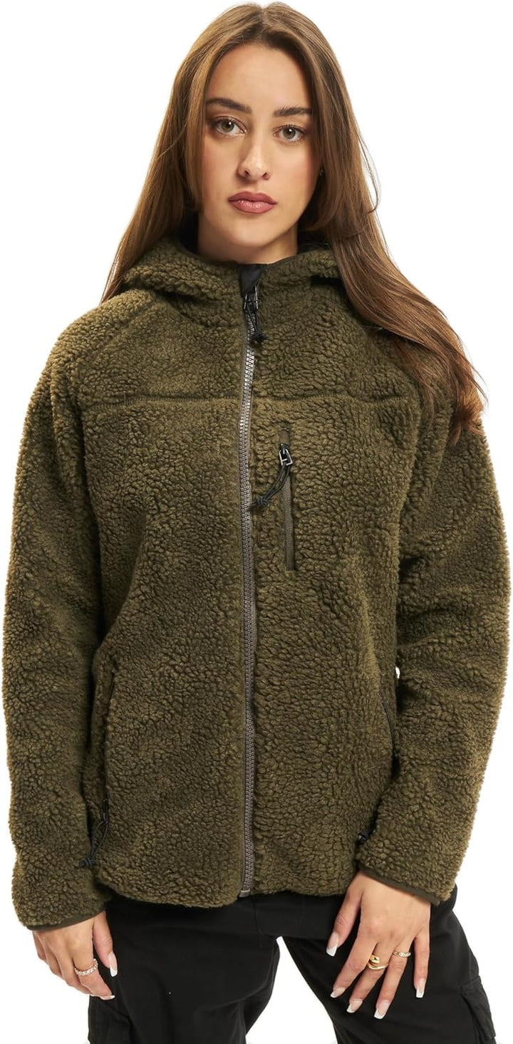 Brandit Women Teddyfleece Jacket Hooded, many colours, Grössen XS bis 5XL, Oliv