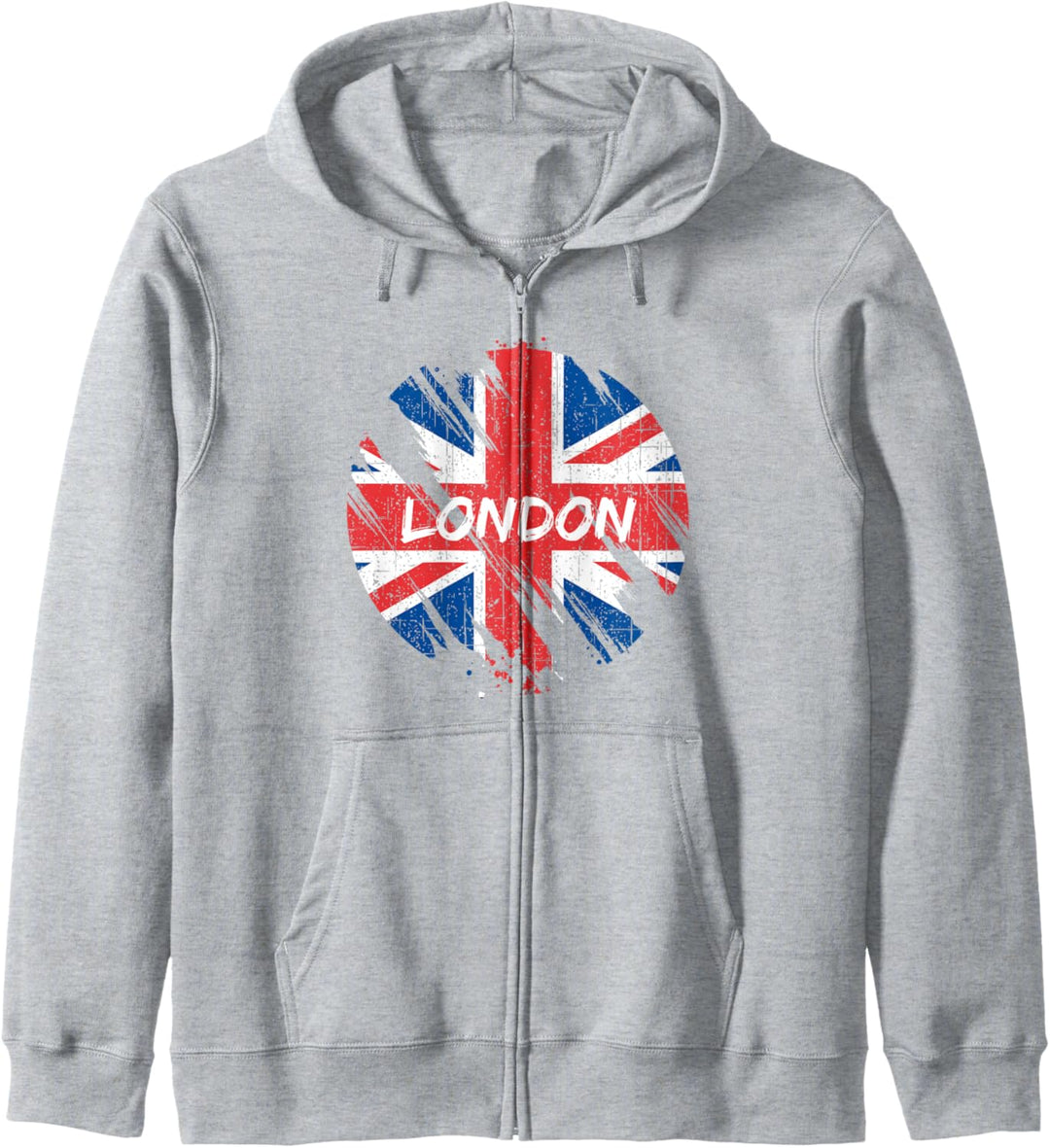 Grunge-T-Shirt mit britischem Union Jack, britische Flagge, London Souvenir Kapuzenjacke