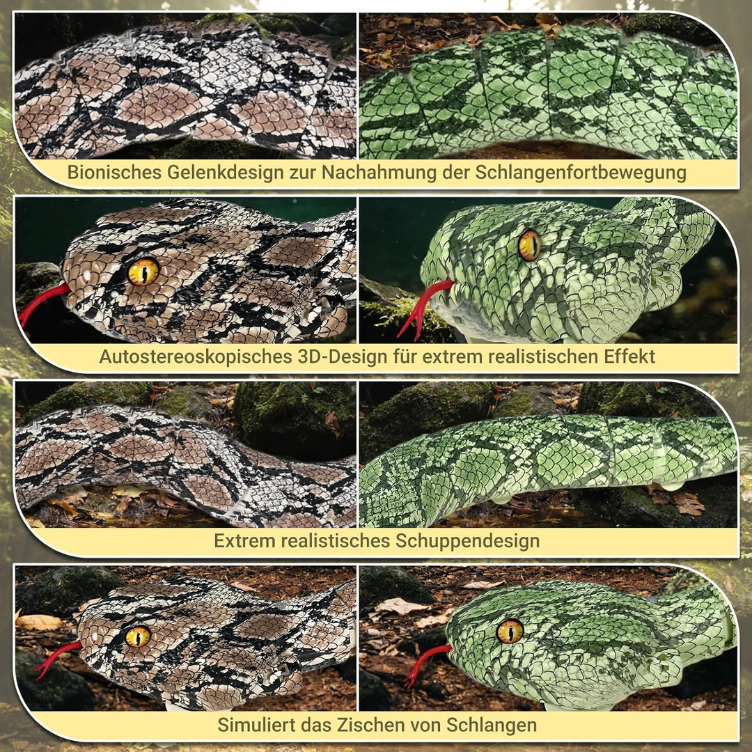 Ferngesteuerte Schlange, 64cm RC Ferngesteuert Pythonschlange, Schlange Spielzeug Elektrisch Land un