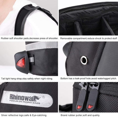 Rhinowalk Fahrrad Gepäckträgertasche 12L Rücksitz Tasche Hinterradtasche Pannier Fahrradtasche Umhän