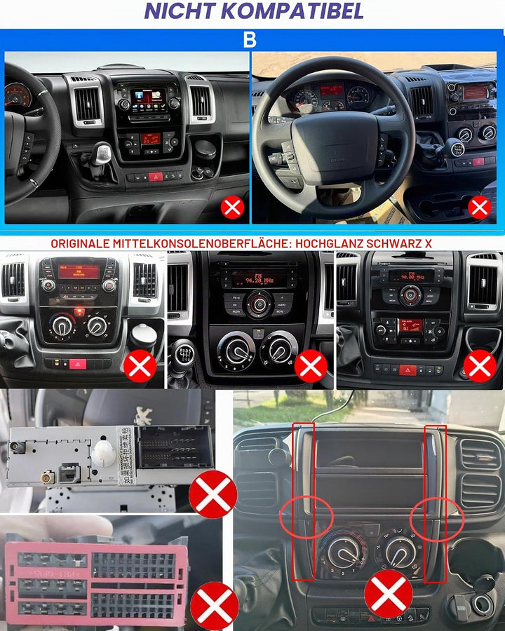CAMECHO 6G+128G 8 Core Android 15 Autoradio für FIAT Ducato 3/Peugeot Boxer 2/Citroen Jumper 2 mit N