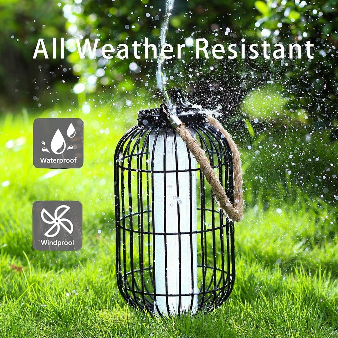 pearlstar Gross Solar Laternen für aussen Metall Hänge leuchten Dekorative Solar Tischlampe Wasserdi