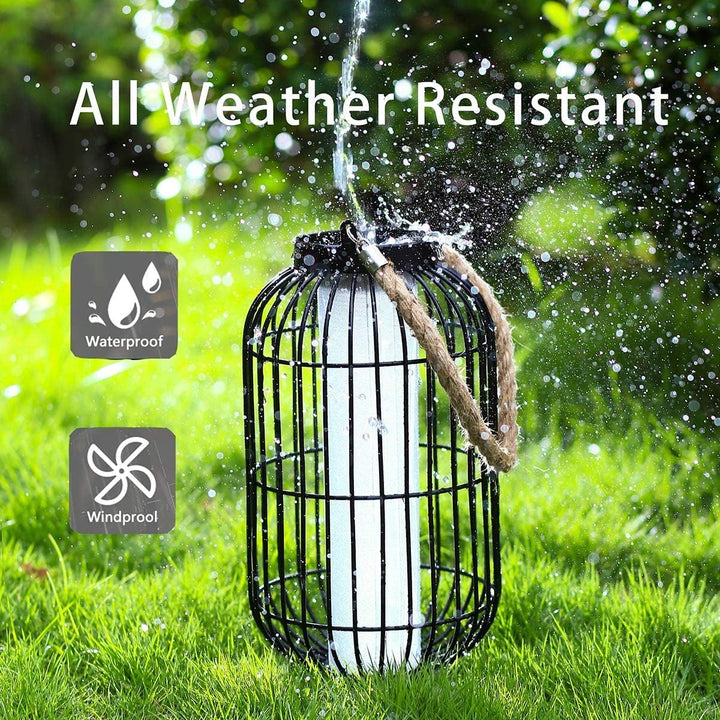 pearlstar Gross Solar Laternen für aussen Metall Hänge leuchten Dekorative Solar Tischlampe Wasserdi