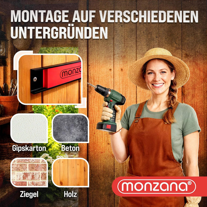 DEUBA® 3x Magnetleiste Set 45cm 23kg Tragkraft inkl. Montagematerial Werkzeugleiste Messerleiste Wer