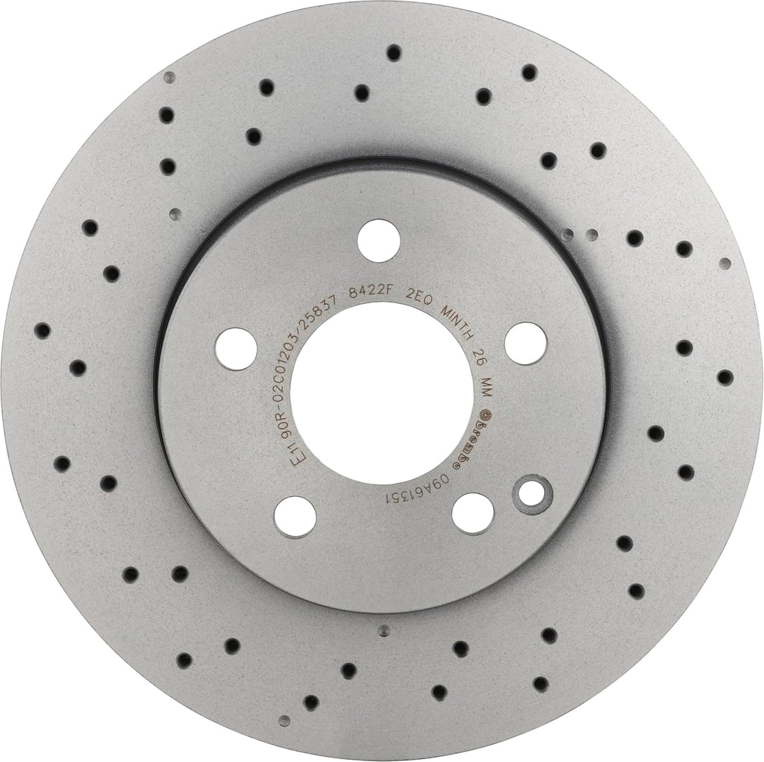 Brembo 09.A613.51 Vordere Bremsscheibe mit UV Lackierung, Anzahl 2 Single, Single