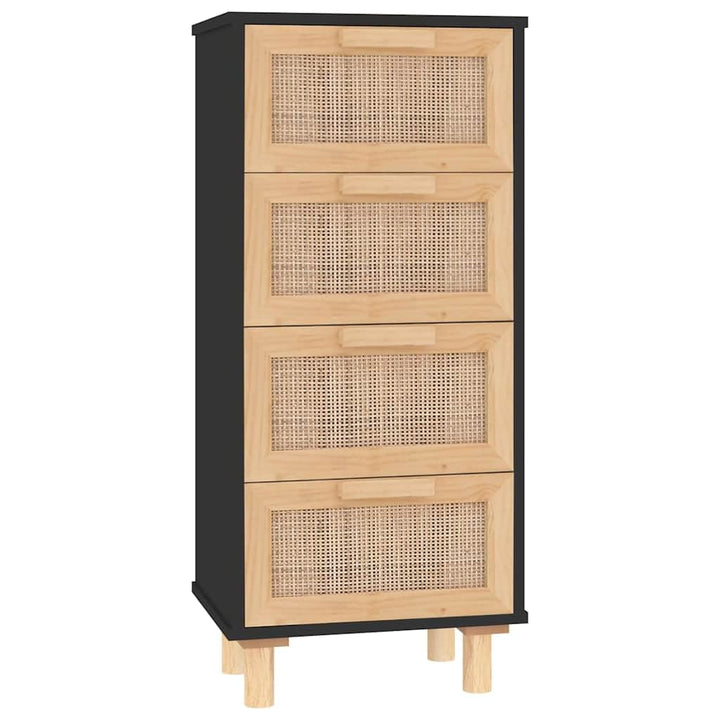 vidaXL Sideboard mit Schubladen Schrank Anrichte Beistellschrank Kommode Schubladenschrank Schwarz 4
