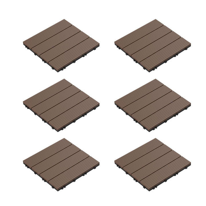 Pure Garden 50-LG1191 Terrassen- und Terrassenfliesen, ineinandergreifendes Lamellenmuster, für den