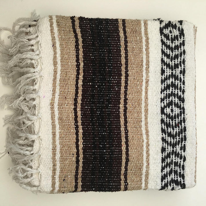 Kiuwxduy Mexikanische Manuell Strickdecke Decke，Sofa üBerwurf Meditations Yogamatte，Boho Outdoor Cam