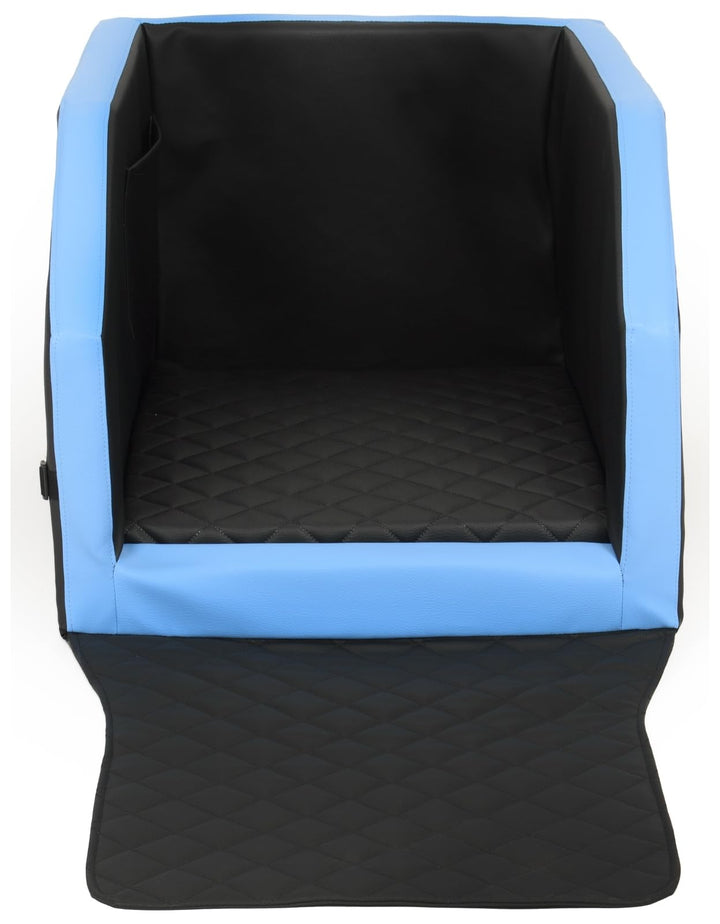 Autohundebett Hunde-Autositz Hundebett f. Rückbank Hundesitz Anschnallgurt 55x70 (Farbe: schwarz, bl