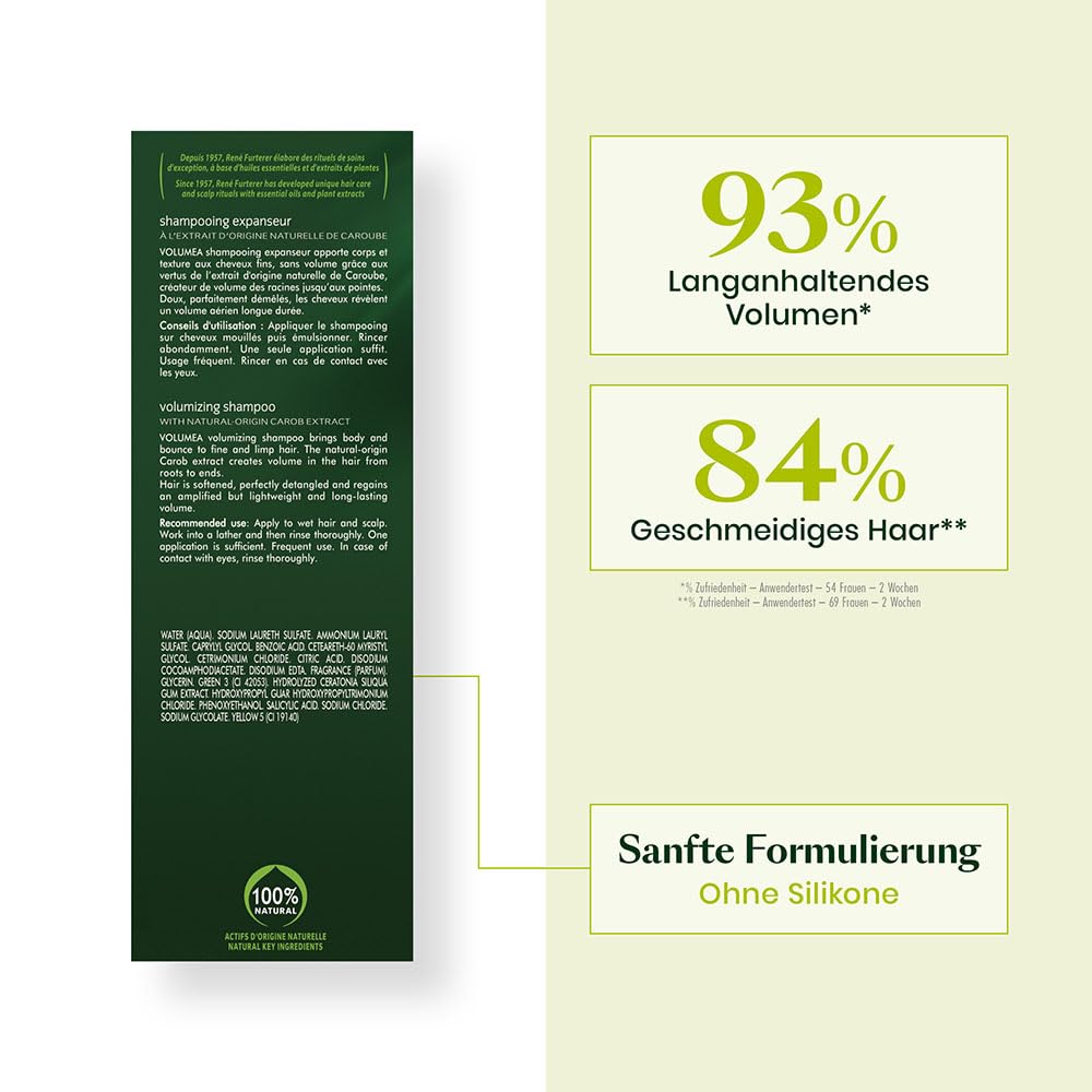 RENE FURTERER VOLUMEA Volumen Shampoo, 200 ml Shampoo Frisch 200 ml (1er Pack), Frisch 200 ml (1er P