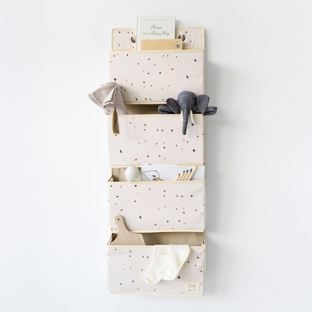 3 Sprouts - Hängeorganizer Tür Organizer - 4 Fächer - Terrazzo Creme, Terrazzo Creme