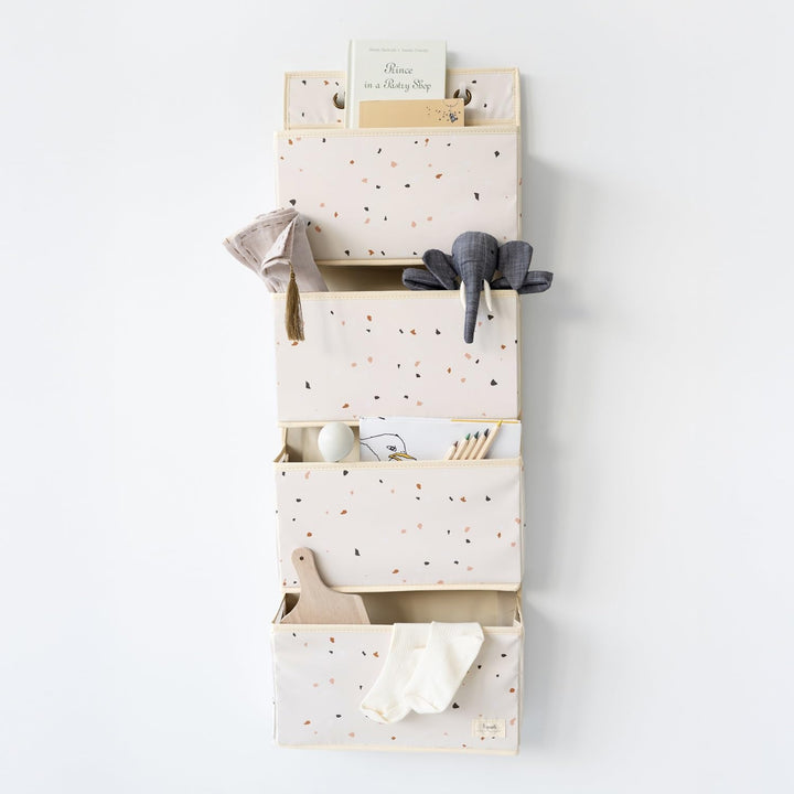 3 Sprouts - Hängeorganizer Tür Organizer - 4 Fächer - Terrazzo Creme, Terrazzo Creme