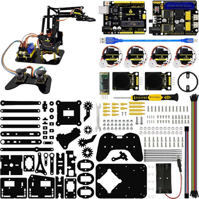 KEYESTUDIO Roboter Bausatz 4-Achsen Servo Steuerung Rollarm, Programmierbare für Arduino Roboter für